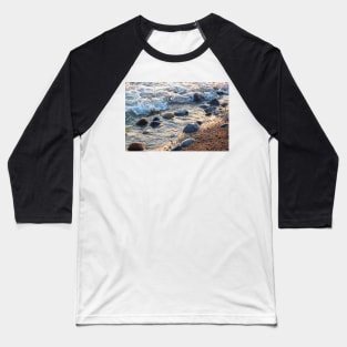 Waves on the Rocky Beach Baseball T-Shirt